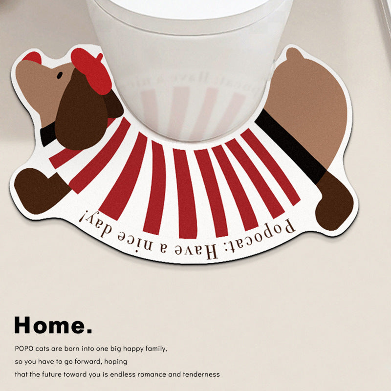 Tappetino Bagno Bassotto Idrorepellente Antiscivolo