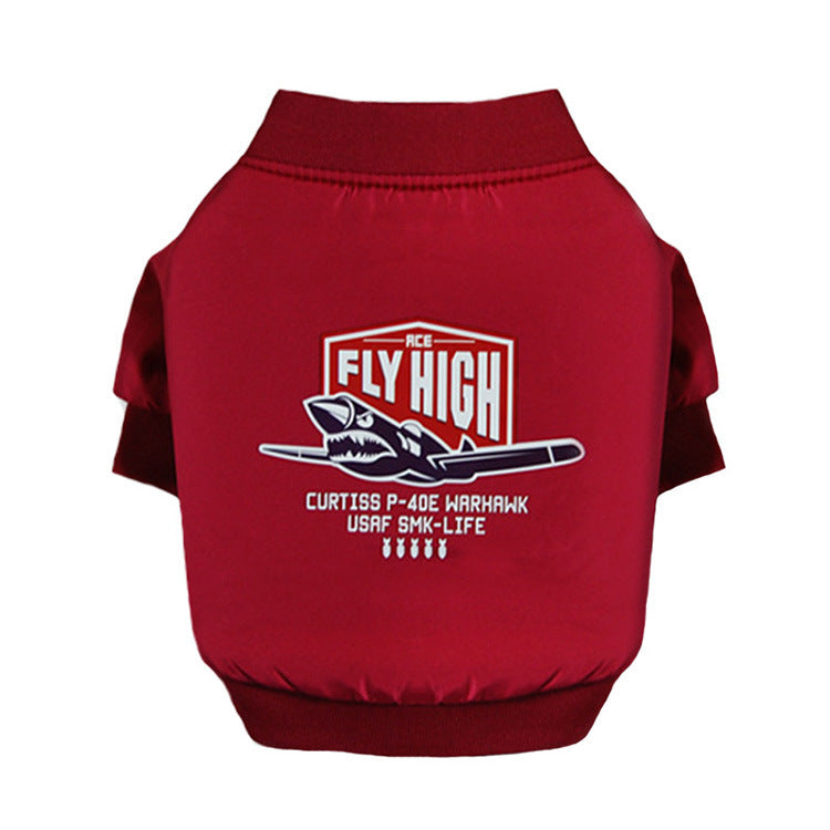 Cappotto per cani "Fly High" imbottito con pile e bottoni | DogModa