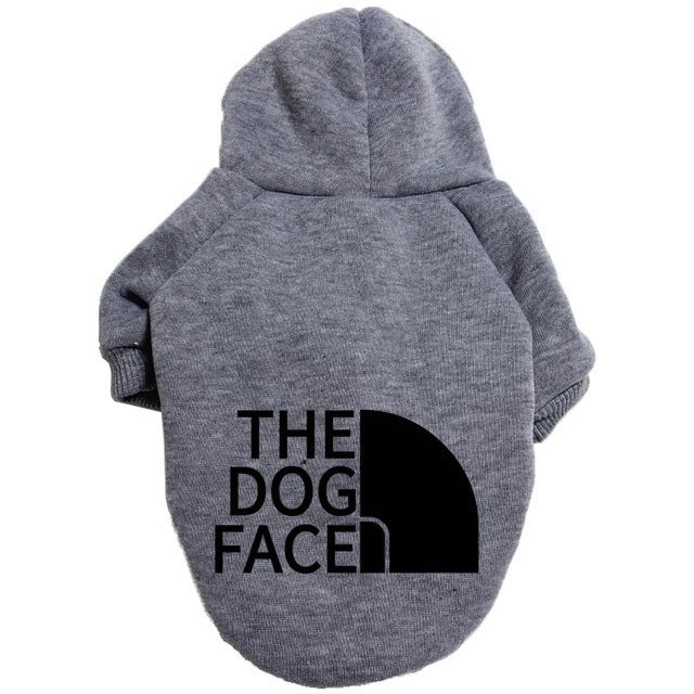 „The Dog Face“ Sportlicher Fleece-Hoodie für Hunde – Komfort und Style für jede Größe!