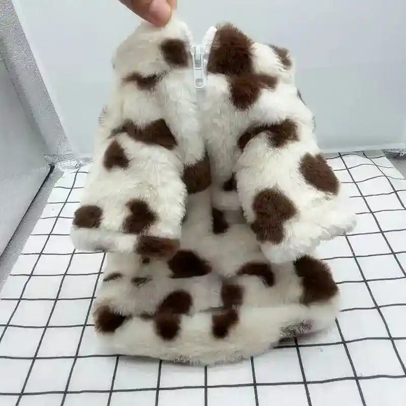 Puppy Dog Pet Warm Clothes Teddy Bichon Pomeranian Small Dog Love Plush Warm Coat by Dog Moda