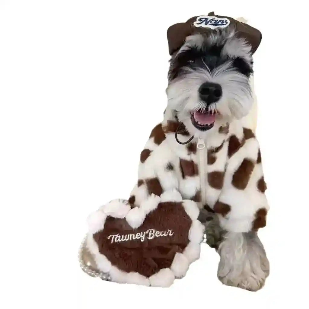 Puppy Dog Pet Warm Clothes Teddy Bichon Pomeranian Small Dog Love Plush Warm Coat by Dog Moda