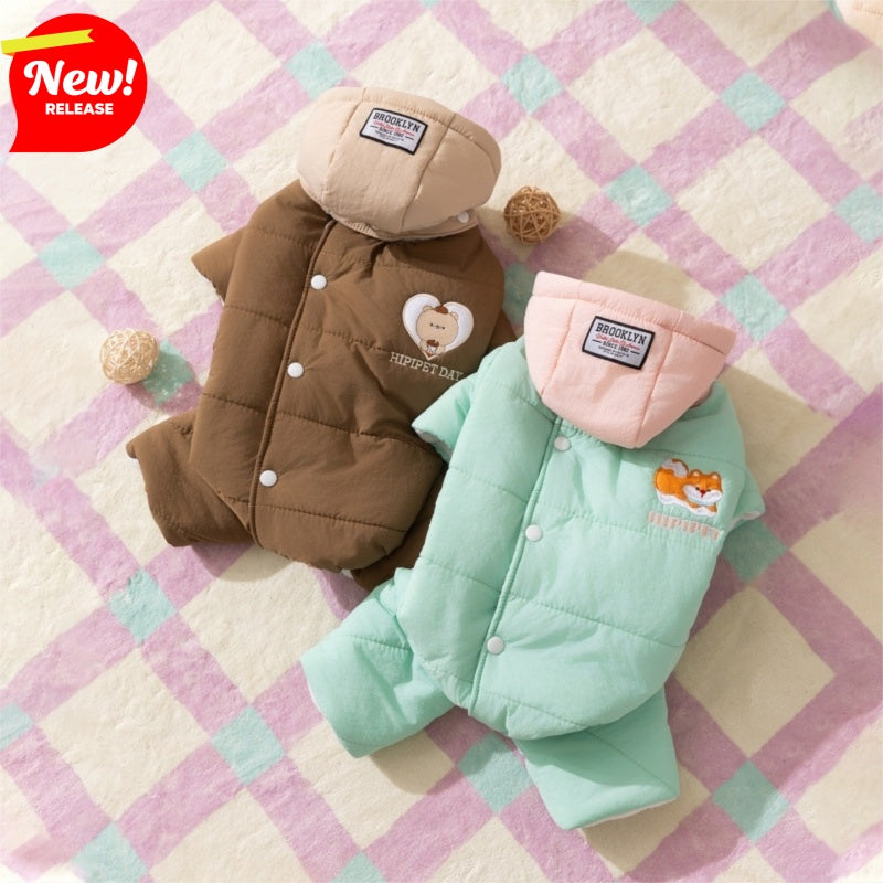 Piumino HIPIPET con Cappuccio Removibile per Cani - XS-XXL