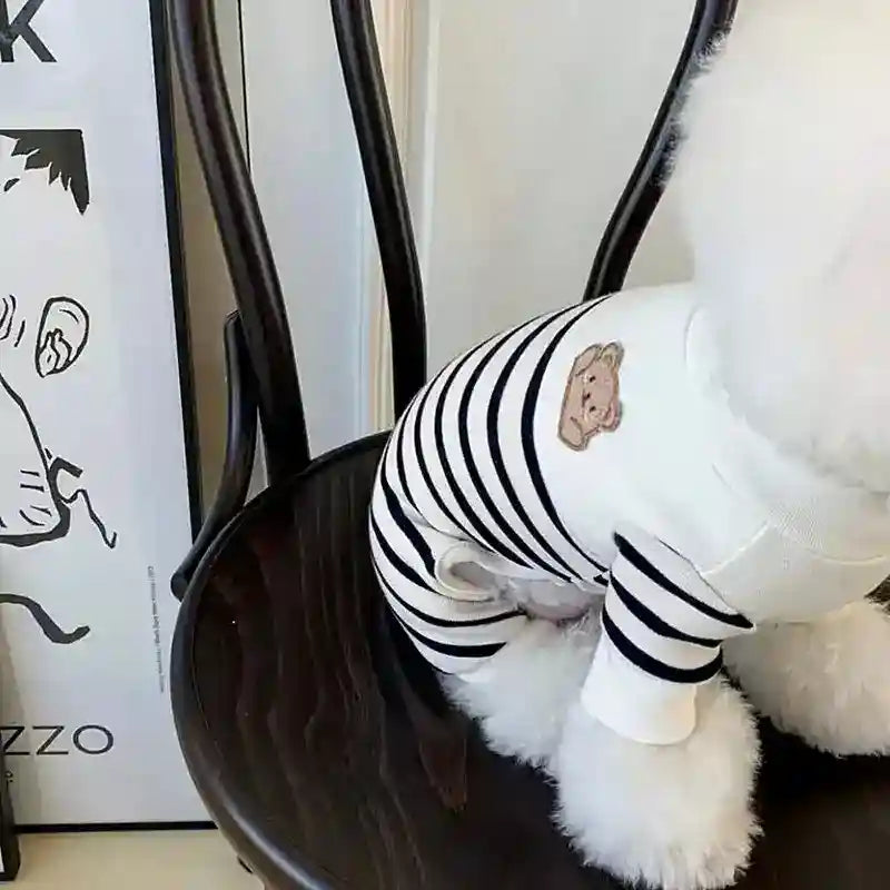 Pigiamino per Cani con Orsetto a Righe - Copertura 4 Zampe by Dog Moda