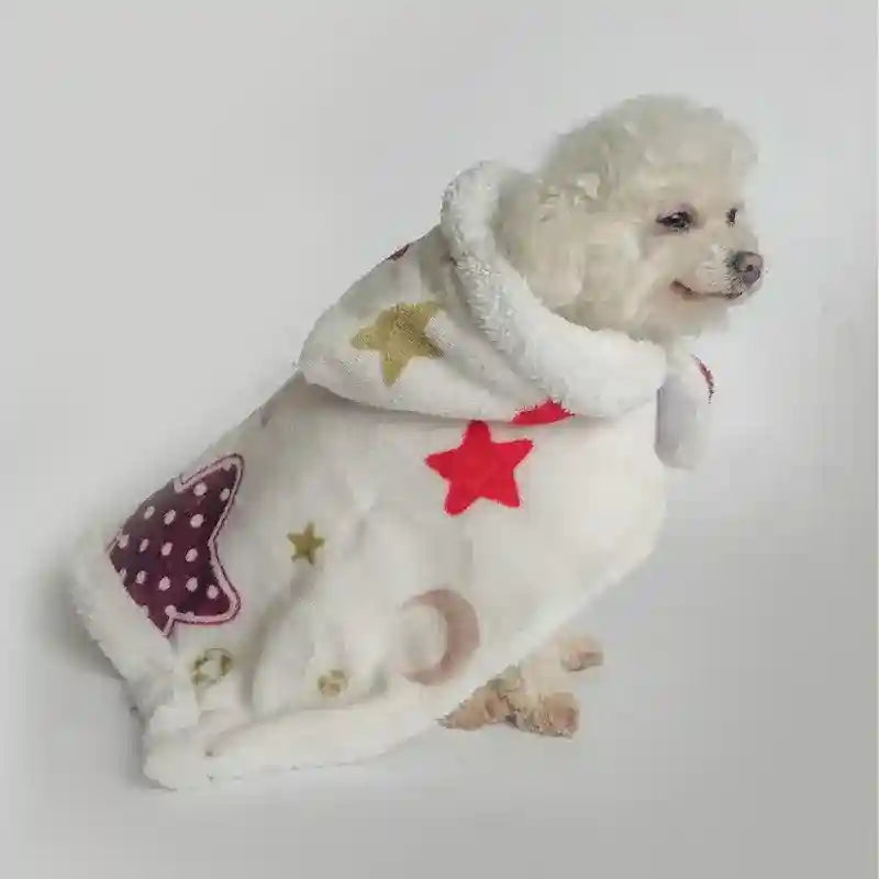 Pijama Manta para Perros y Gatos con Capucha Estrellitas