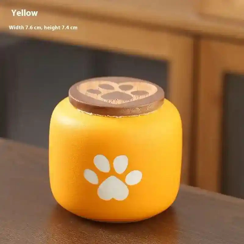 Urna Ceneraria per Cani e Gatti in Ceramica con Zampa by null