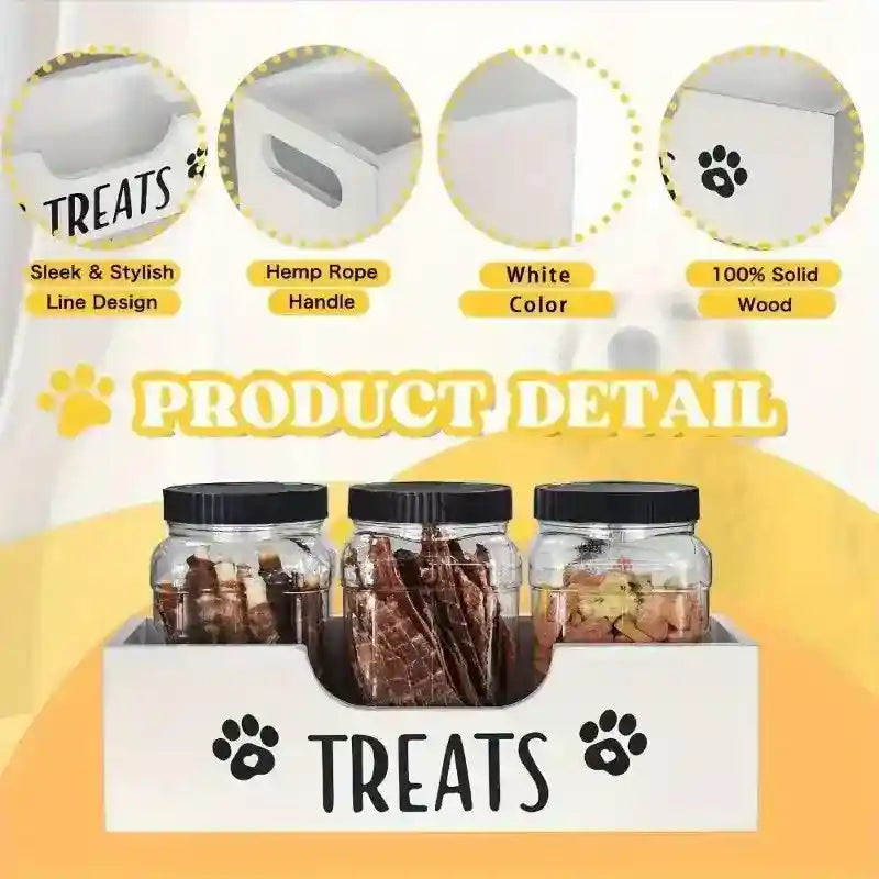 Porta Snack per Cani Treats - Contenitore con 3 Barattoli by null