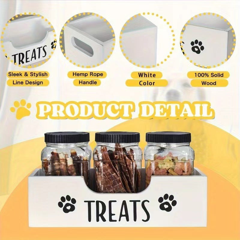 Porte Snack pour Chiens Treats - Conteneur avec 3 Bocaux