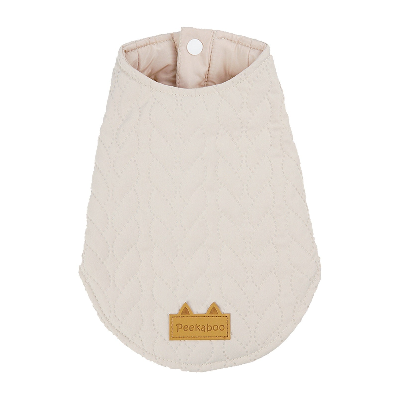 Pekaboo Quilted Sleeveless Dog Coat with Daisy Buttons 
