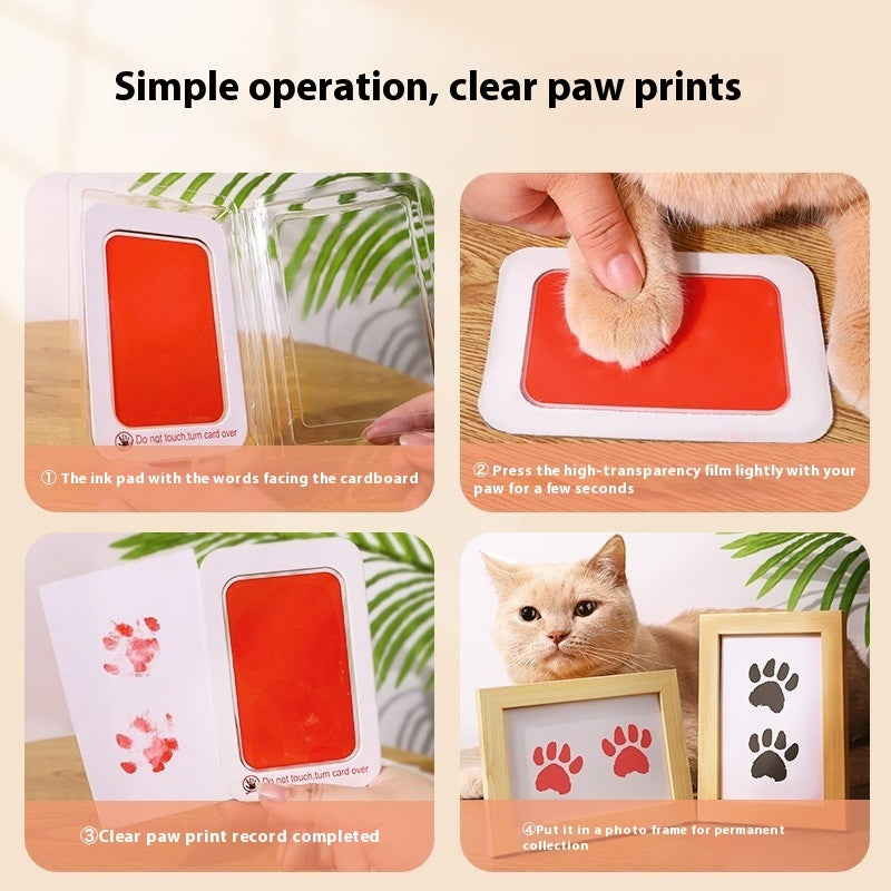 Quadretto Impronta Cane o Gatto con Kit Timbro Incluso
