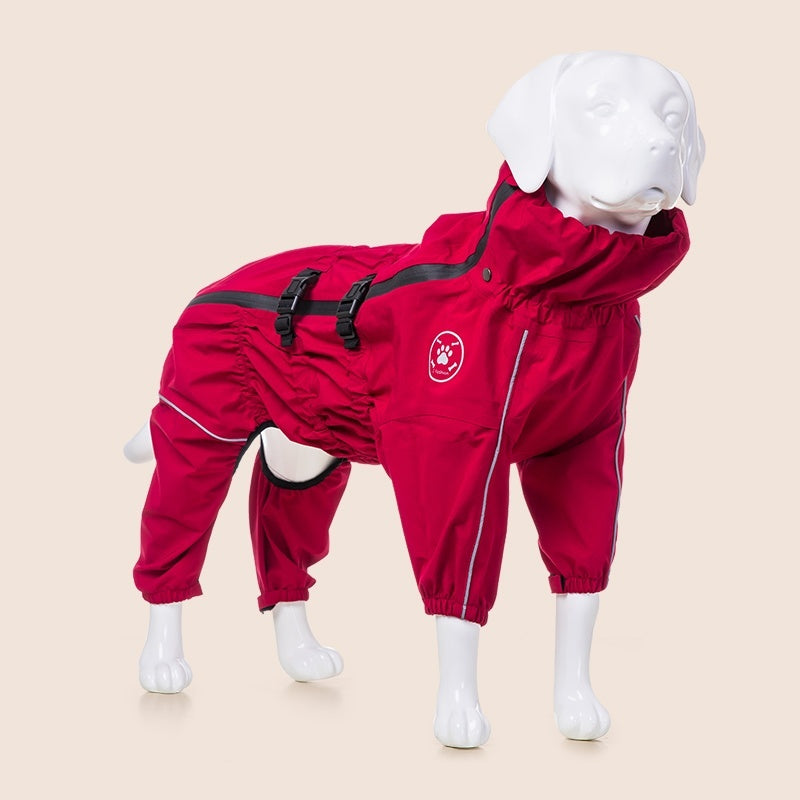 Impermeabile per cani grandi e medi con zip waterproof e maniche