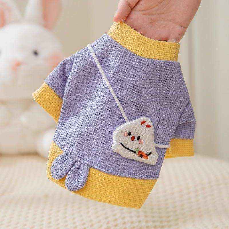 犬用フード付きバニースウェットシャツ - カートゥーンベア