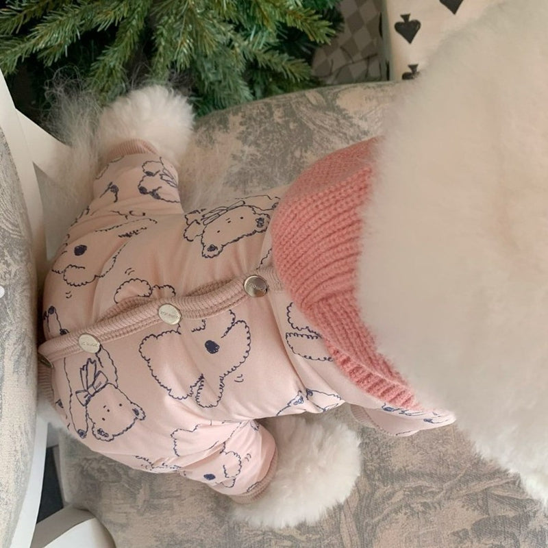 Cappotto FioccoNeve in Pile con Orsetto per Cani - XS-XXL