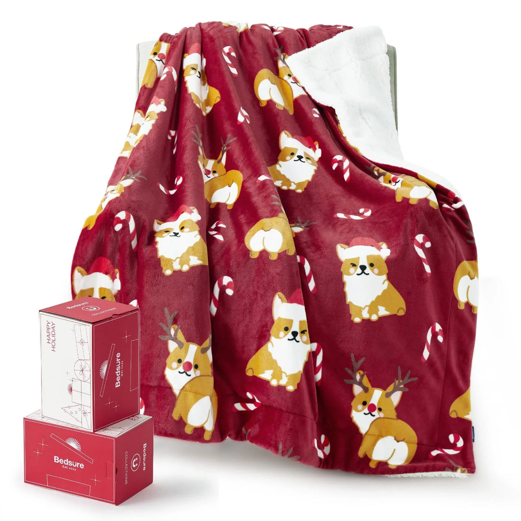 Corgi-filt för soffa och säng - mjuk och varm