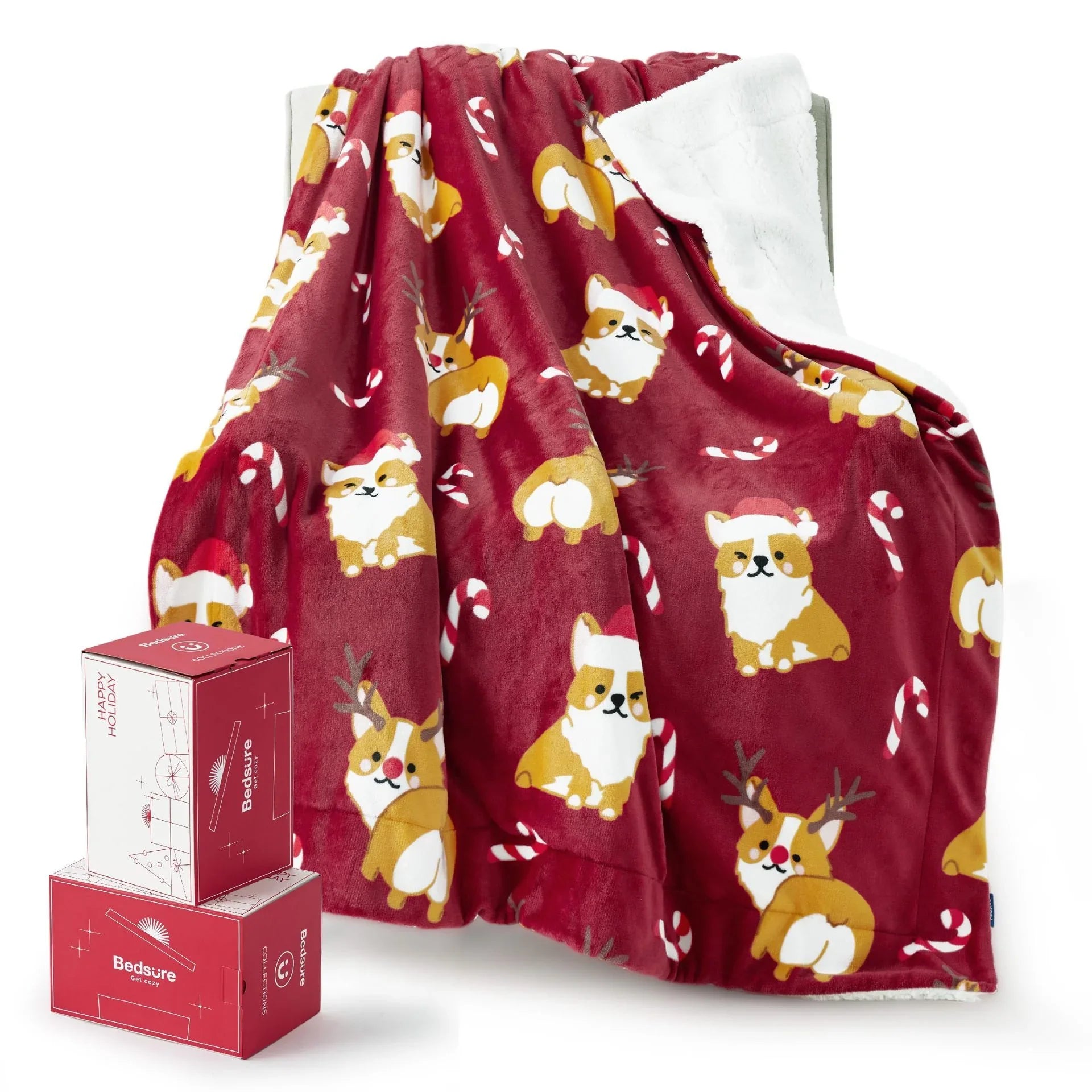 Corgi-filt för soffa och säng - mjuk och varm