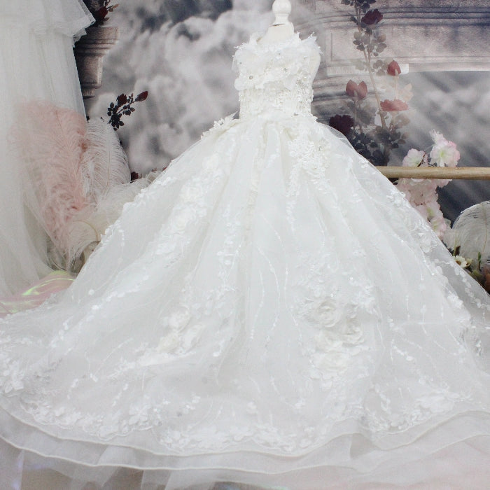 Vestito Principessa Matrimonio Cani - Strascico Ricamato by Dog Moda