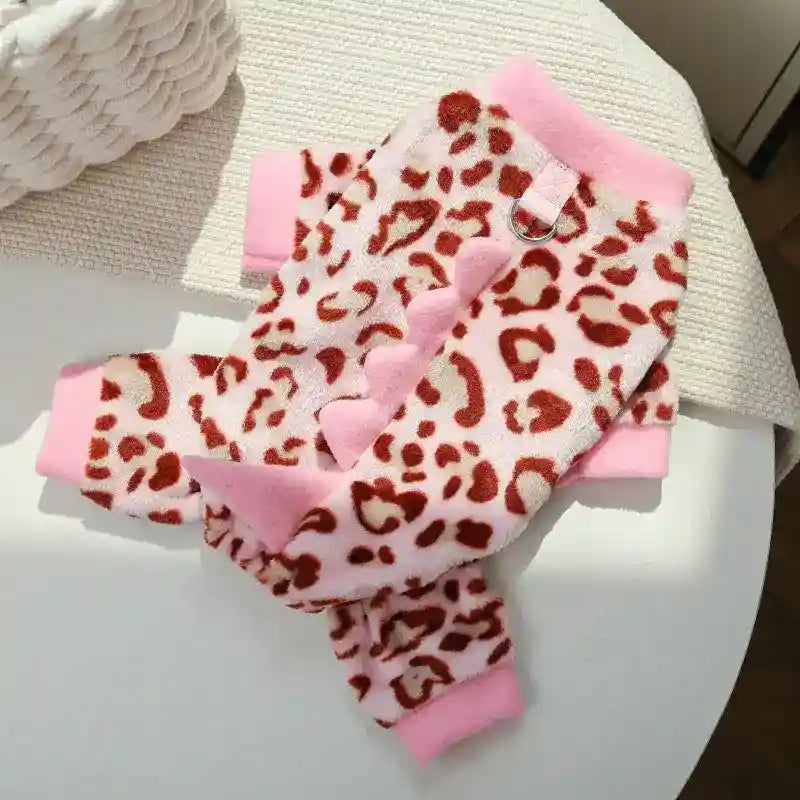 Mono Cheetath de Forro Polar para Perros - Pijama Suave y Caliente