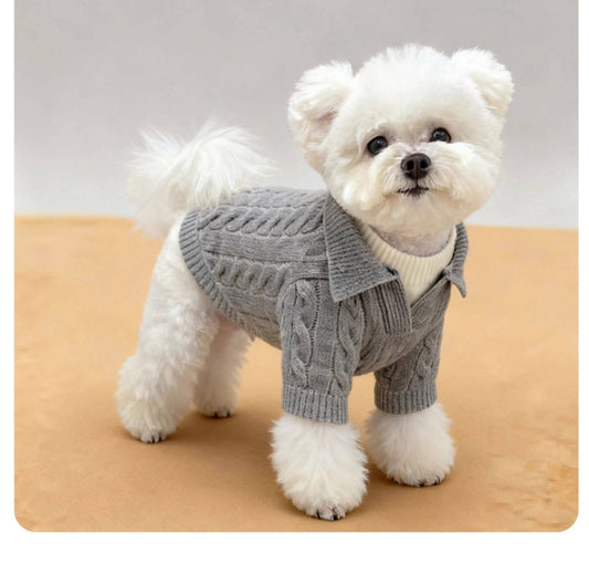 Maglione Cane Gatto Effetto Due Pezzi Autunno Inverno by Dog Moda
