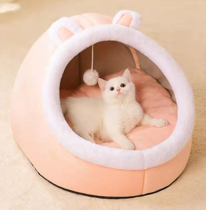 PetNest - Casetta Semichiusa per Cani e Gatti in Morbido Tessuto - Dog Moda