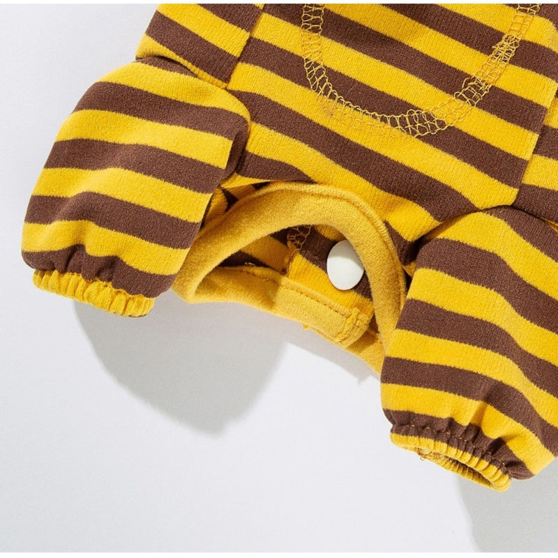 Tutina per Cani HIPIPET con Ape - Pigiama a Righe Elastico