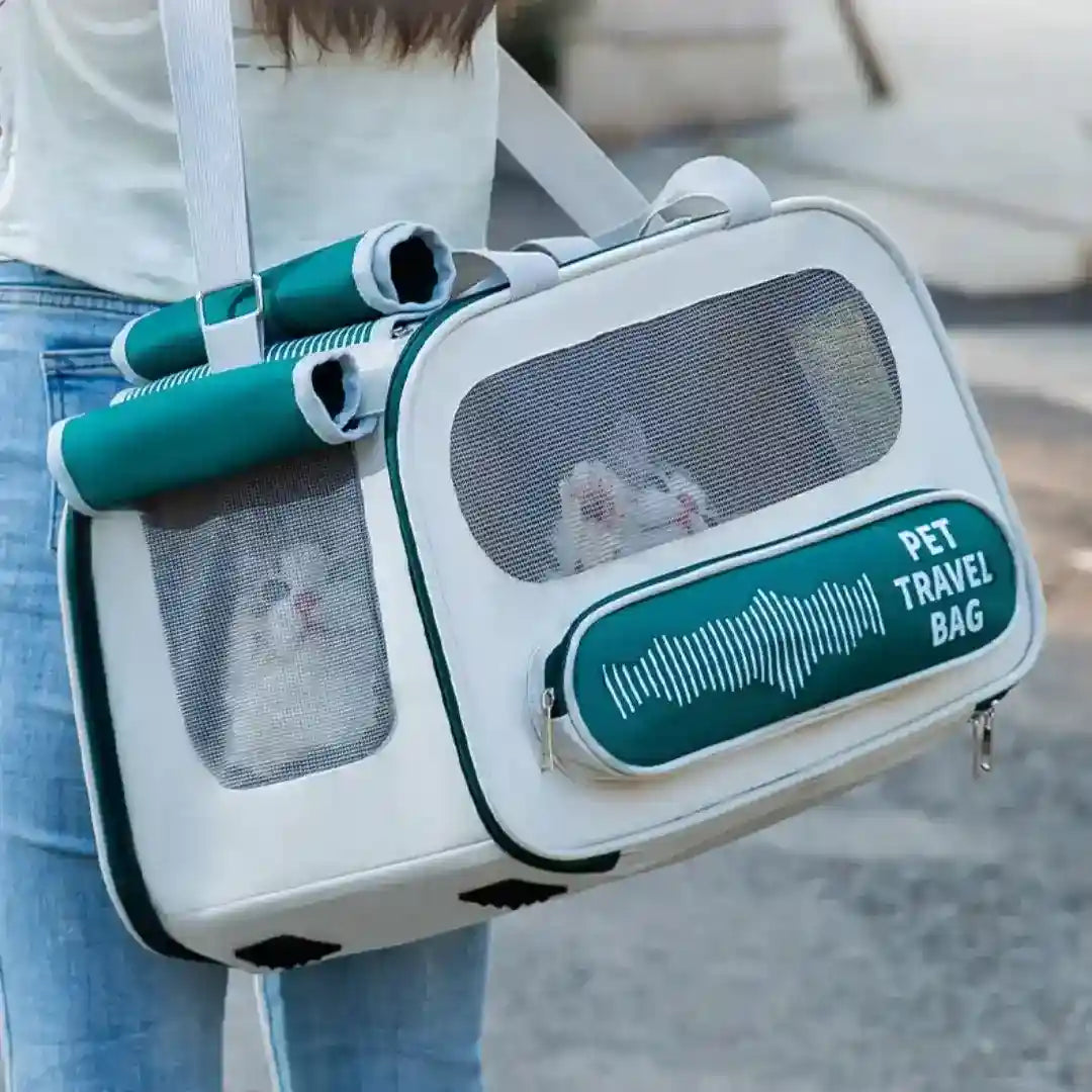 Trasportino Cani Ventilato con Rete Antigraffio Tracolla by Dog Moda
