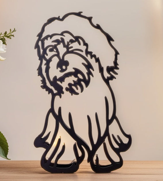 Statua Cane in Metallo Scultura Decorativa Moderna