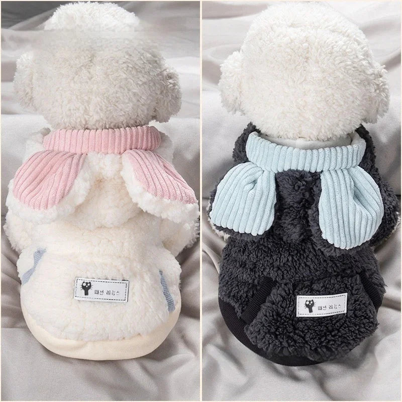 Warmer Hundemantel mit Bauchverschluss