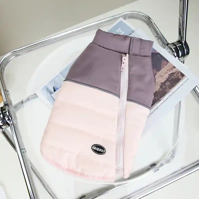 Abrigo para perros Dadagou con cremallera - Impermeable y cortaviento