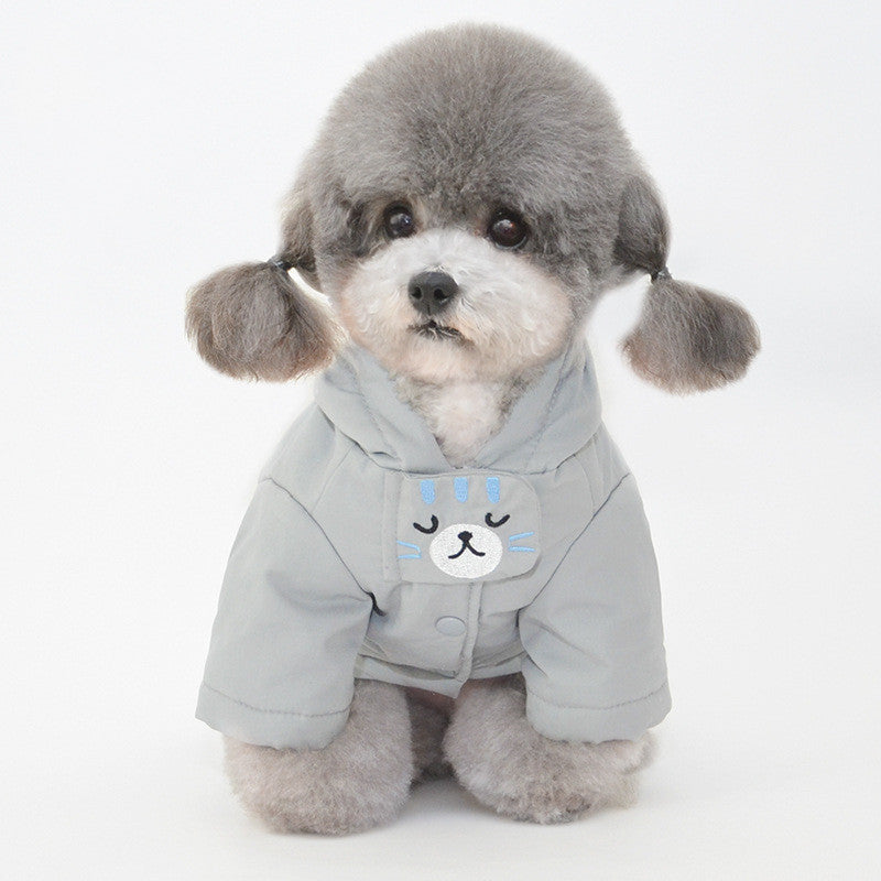 "Trinity" Dog Coat with Hood and Funny Ears - Elegance and Comfort