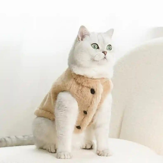 Cappotto ZEZE per Gatti - Pile con Bottoni sul Torace by Dog Moda