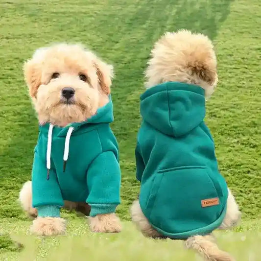 Felpa con Cappuccio per Cani - Pile con Tasche e Anello by Dog Moda