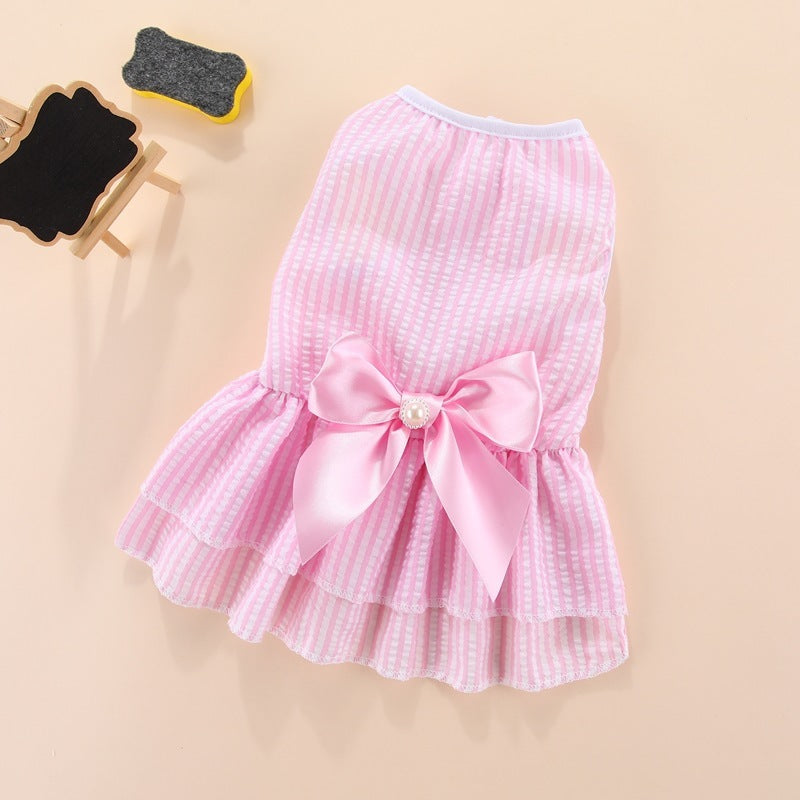 Vestitino per cani con gonnellina e fiocchetto sul dorso "Pretty Bow" - Dog Moda