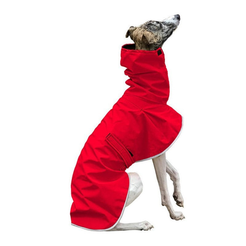Greyhound Raincoat with Belt and Soft Fleece Padding