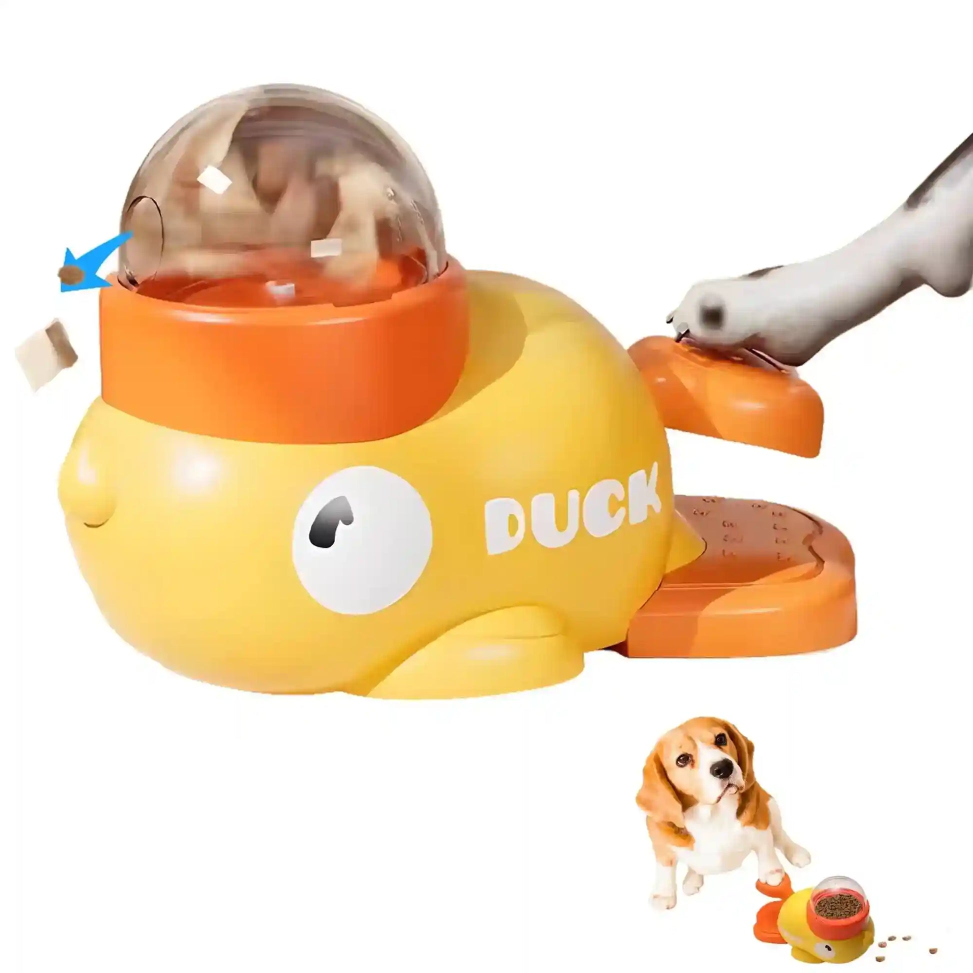 Dispenser Anatra Cani Gatti Interattivo Puzzle Snack by Dog Moda