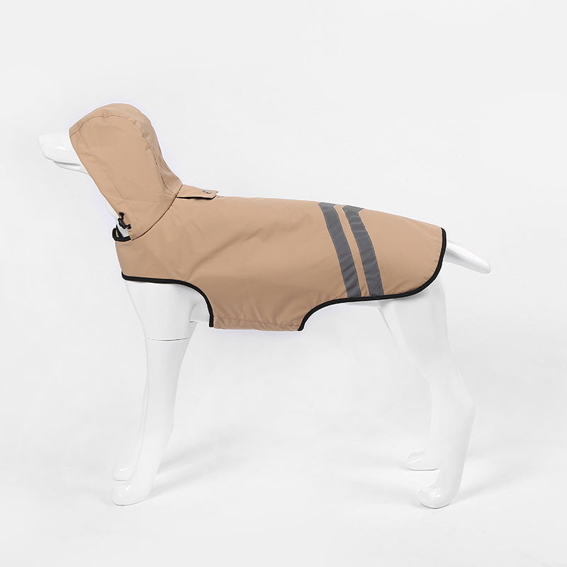 Impermeabile per cani "Ginger" con cappuccio e inserti riflettenti | DogModa