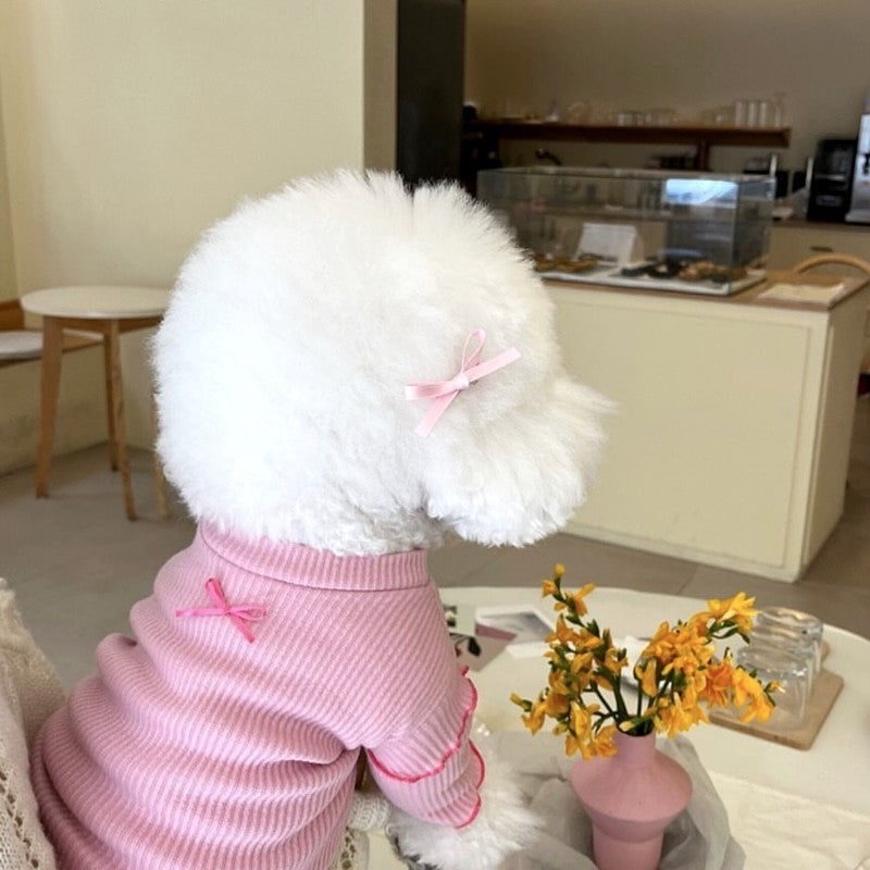 Maglietta per Cani Maltese con Fiocco - Rosa, Bianco o Nero