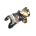 Black and camo dog winter jacket with hood and Union Jack patch, warm pet clothing