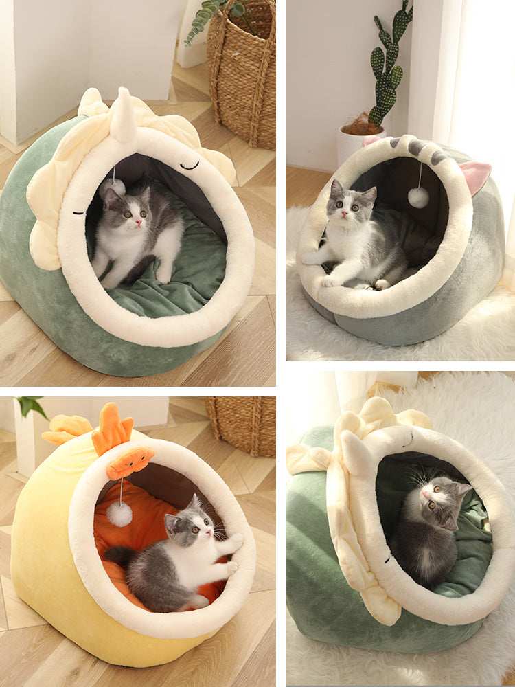 PetNest - Casetta Semichiusa per Cani e Gatti in Morbido Tessuto - Dog Moda