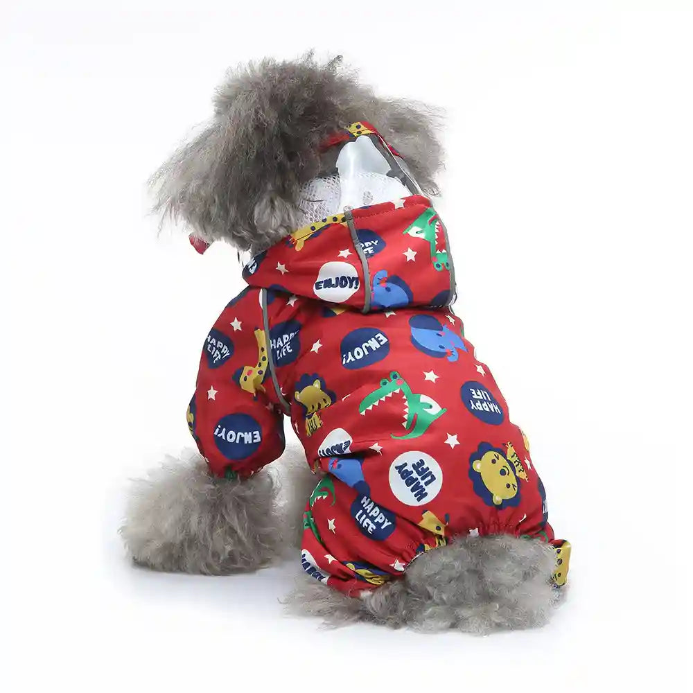 Impermeabile Cani con Pettorina e Cappuccio Integrati by Dog Moda