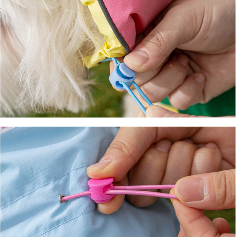 Cloud Style Dog Raincoat with Reflective Hood