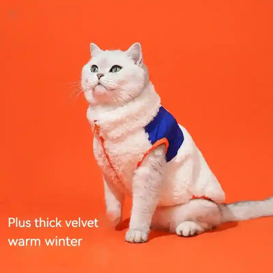Cappotto ZEZE Pile Bianco per Gatti - Caldo Invernale by Dog Moda