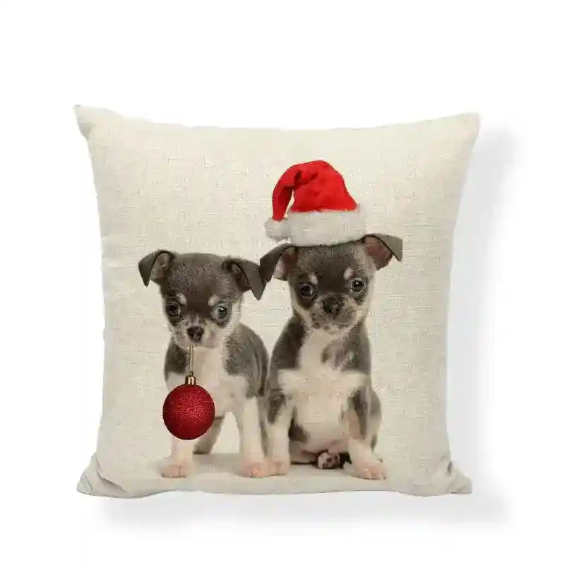 Fodera Cuscino Natalizia con Razze di Cani by Dog Moda