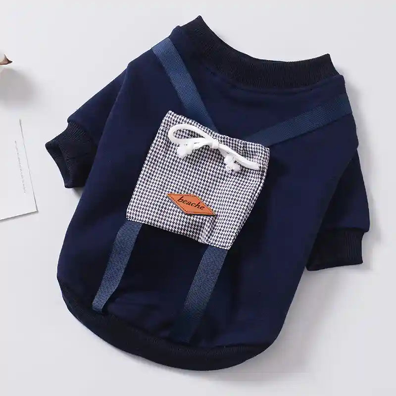 Felpa Cani Beach Fiocchetto - Cotone Casual con Tasche by Dog Moda