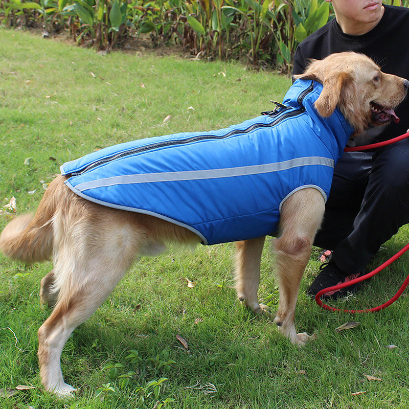 Easy to wear reflective and padded fleece dog jacket