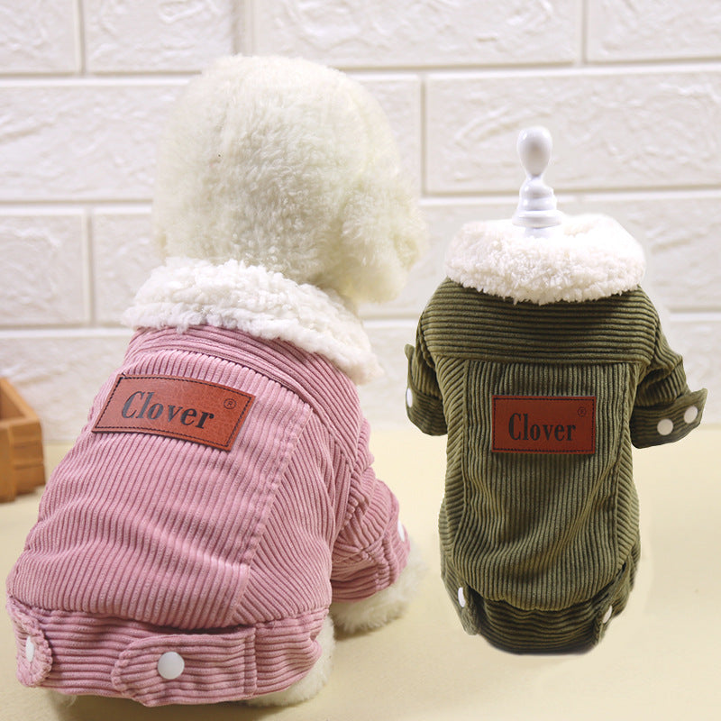 Cappotto Clover per Cani - Pile Sherpa e Velluto by Dog Moda