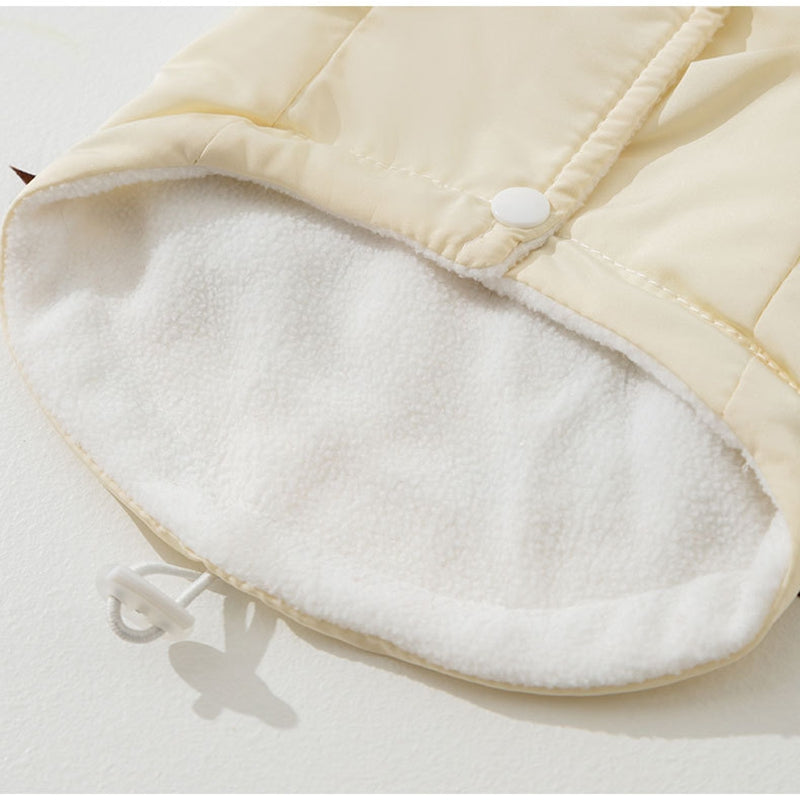 Cappotto Lucky Dog Smanicato con Cappuccio e Fiocco