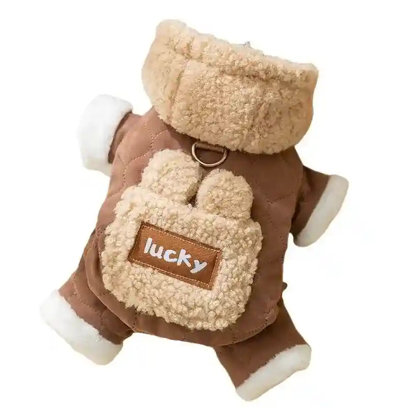 Cappottino per Cani Lucky con Pile e Cappuccio 4 Zampe by Dog Moda