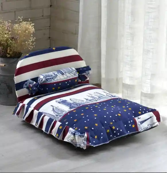 Lettino Cani Gatti con Schienale Colorato - Comfort