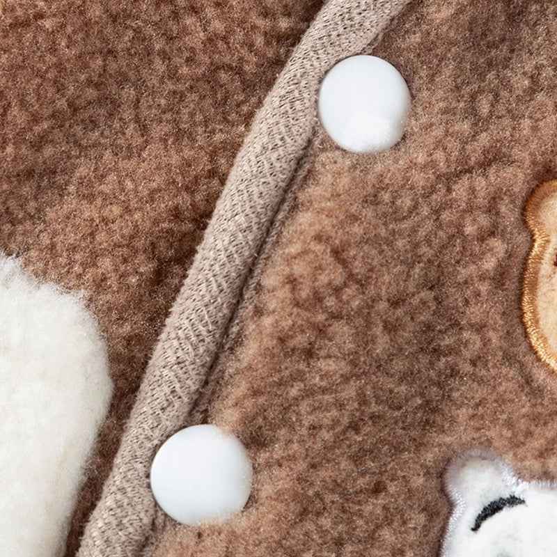 Chaleco para Perros con Bordado de Osito - Caliente y Acolchado