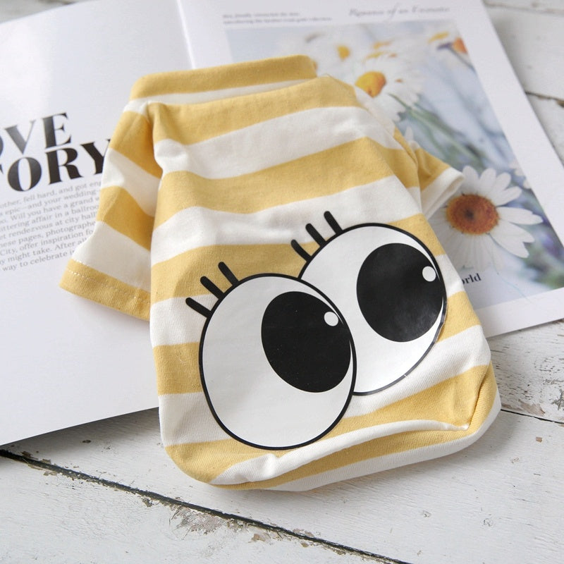 "Loving Eyes" Striped Dog Shirt