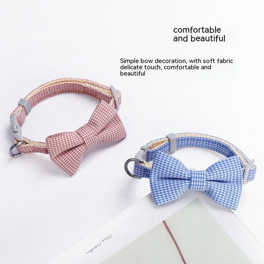 Collare Elegante per Cani con Fiocco – Regolabile in 4 Colori